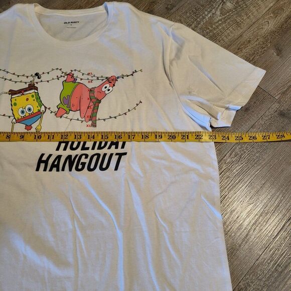 New Old Navy SpongeBob SquarePants Holiday Hangout Graphic Tee Shirt Mens XL - Picture 5 of 6